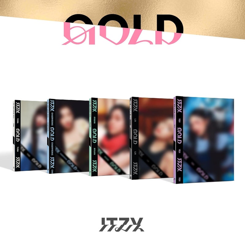 ألبوم ITZY المصغر التاسع GOLD Digipack نسخة LIA طلب مسبق ملصق بطاقة صور - Image 3