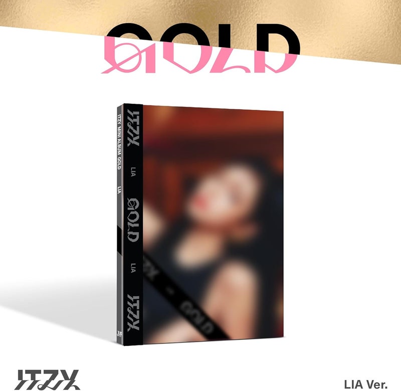 ألبوم ITZY المصغر التاسع GOLD Digipack نسخة LIA طلب مسبق ملصق بطاقة صور - Image 4