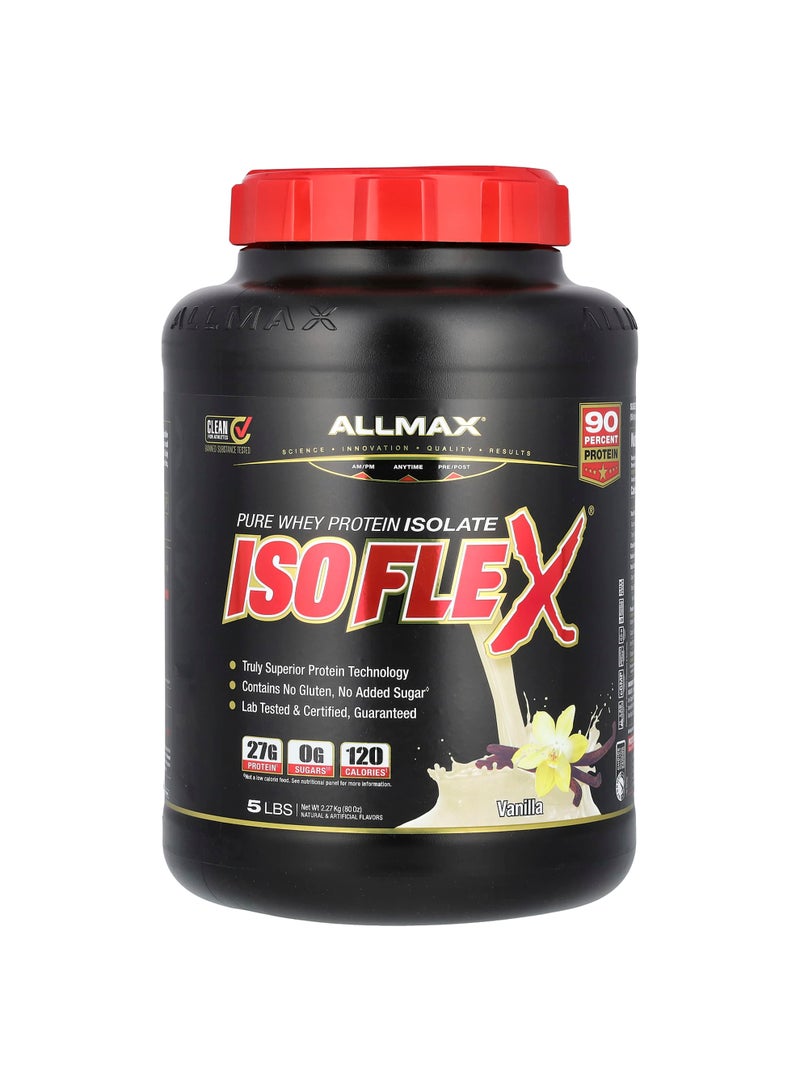 Allmax ISOFLEX, Pure Whey Protein Isolate, Vanilla, 5 lbs (2.27 kg)