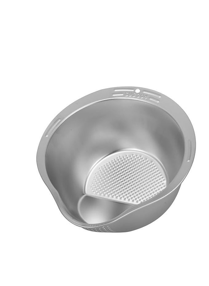 Mesh Rice Washing Colander - Stainless Steel Sieve Design Strainer - Image 1