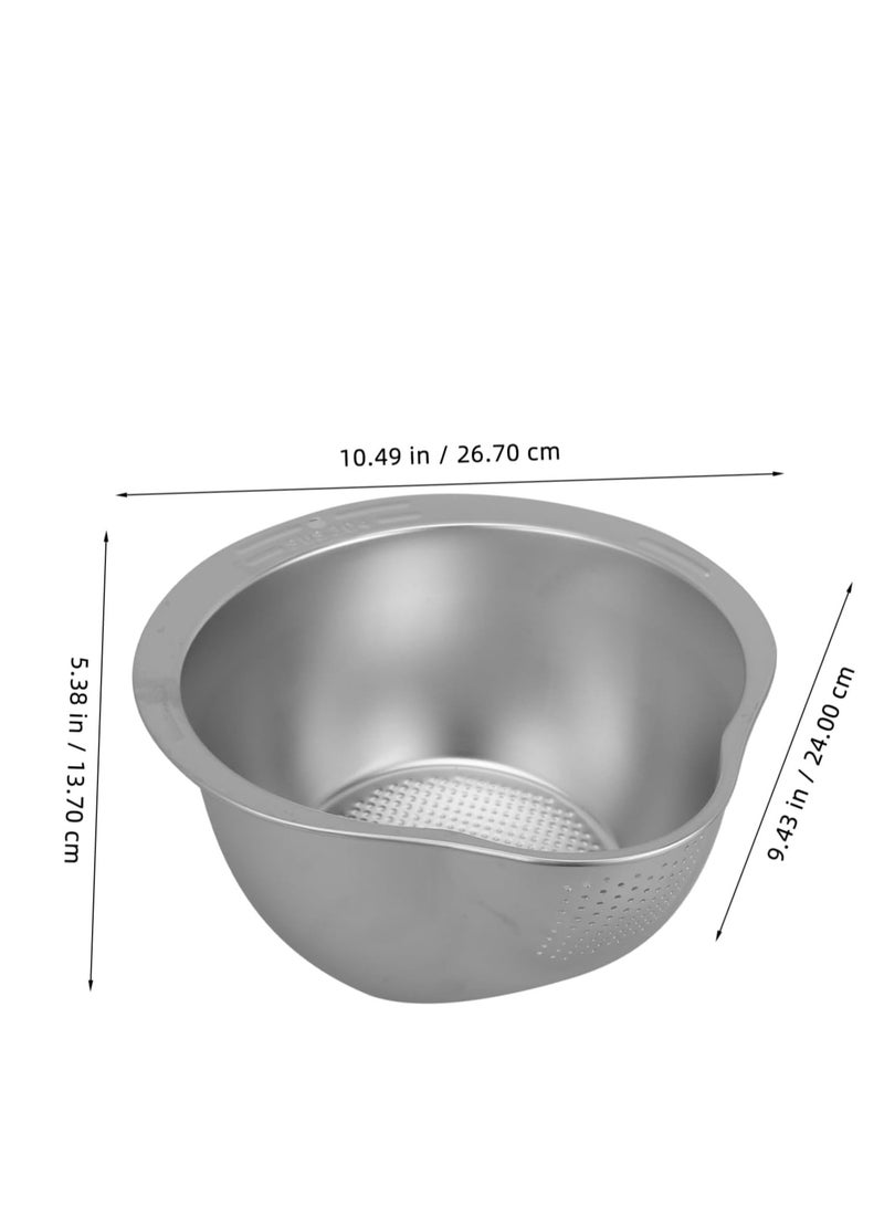 Mesh Rice Washing Colander - Stainless Steel Sieve Design Strainer - Image 2