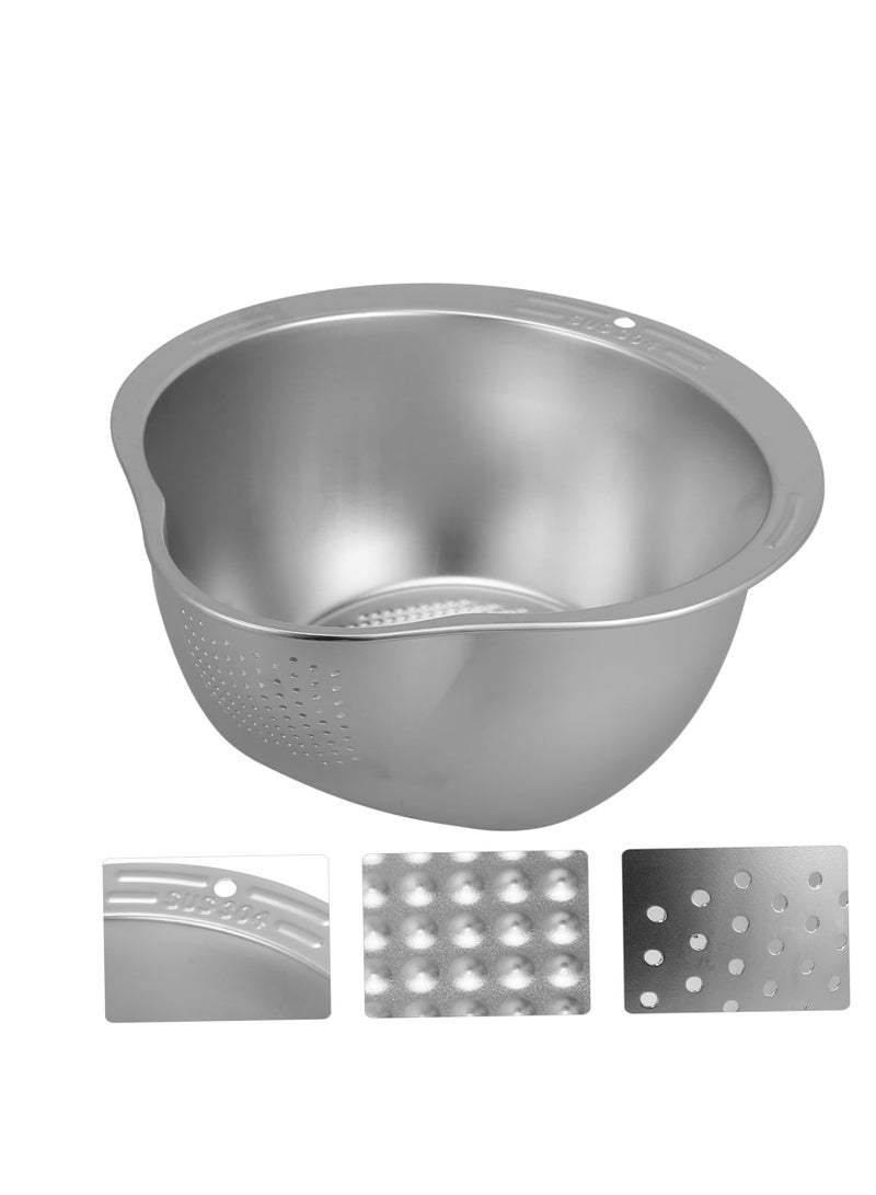 Mesh Rice Washing Colander - Stainless Steel Sieve Design Strainer - Image 3
