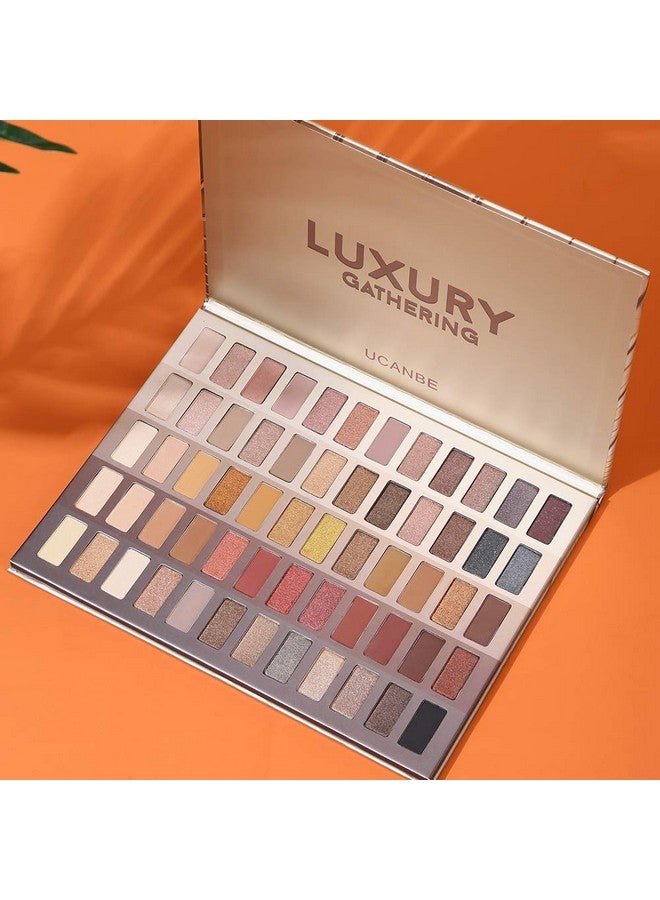 يوكانبي مجموعة ظلال العيون UCANBE Luxury Gathering Neutral Eyeshadow Palette، ظلال عيون لامعة غير لامعة معدنية رقيقة، ألوان طبيعية غنية، مجموعة ظلال عيون دخانية كريمية - Image 2