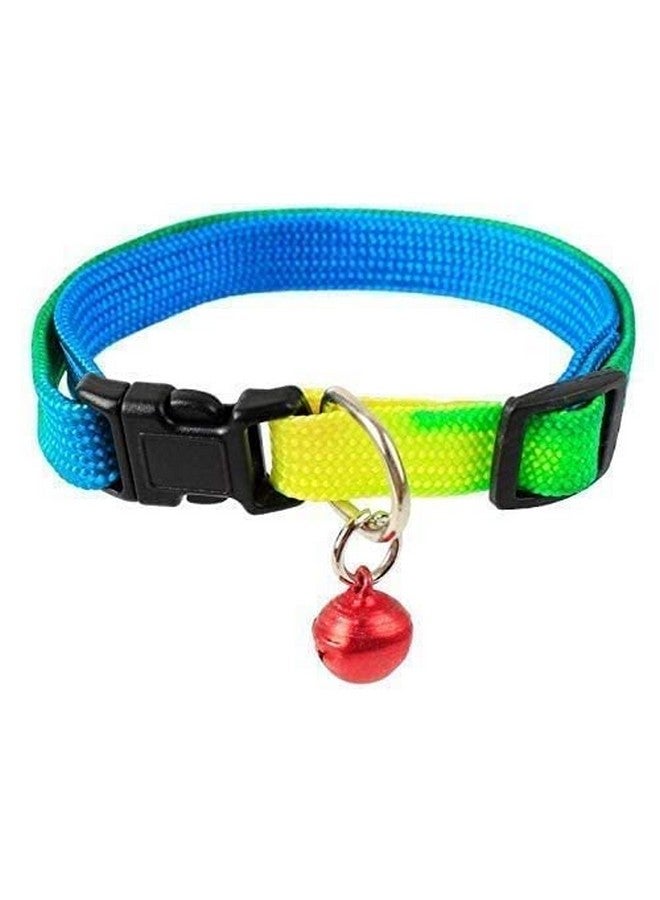 Adjustable 15 Mm Nylon Puppy Leash & Harness Set + Rainbow Collar With Bell For Puppy & Small Breed - Image 3