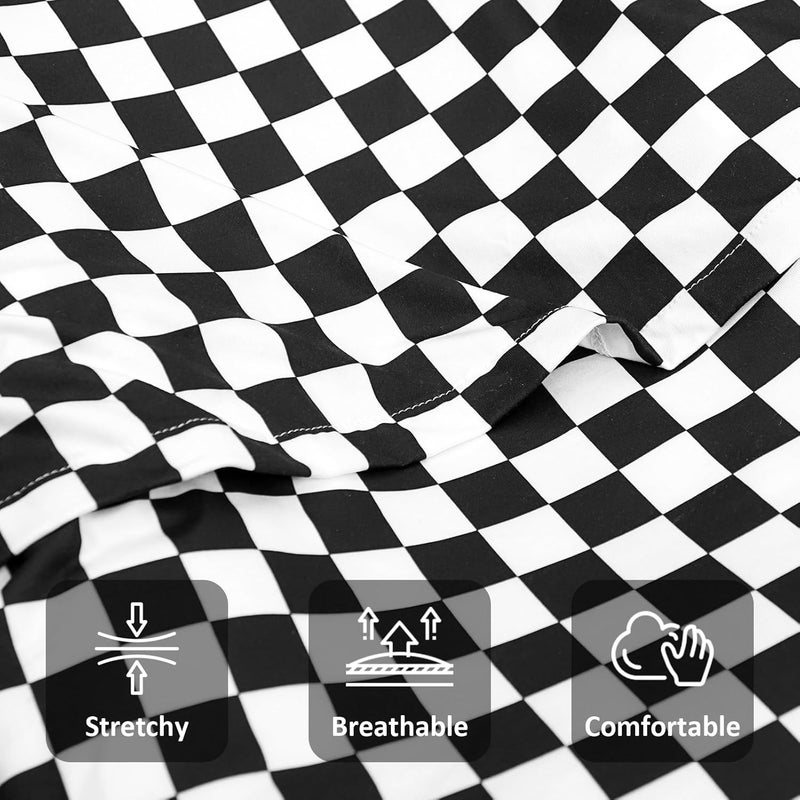 DILIMI Baby Lounger Cover for Boys and Girls Removable Cover Ultra Soft Comfortable Lounger Slipcover Black Checkerboard Lounger not Included - Image 4