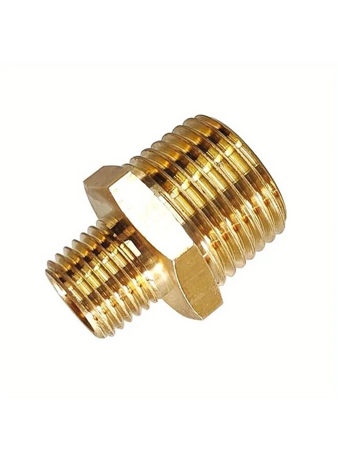 1/2 بوصة إلى 3/8 بوصة حلمة سداسية مختزلة ثقيلة من النحاس الأصفر الصلب لتجهيزات السباكة المضادة للتسرب - Image 4