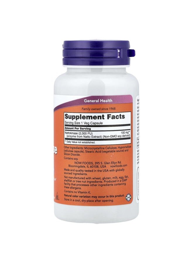 now Nattokinase 100 mg 120 VegiCaps - Image 2