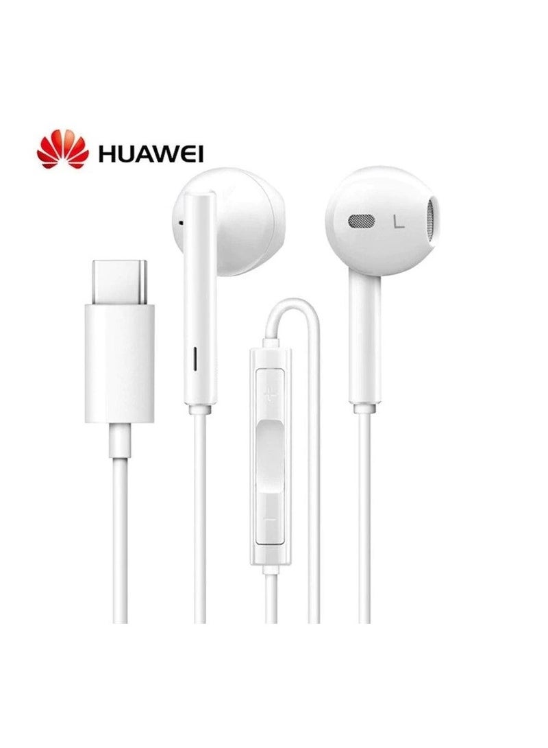 HUAWEI CM33 Type-C Wired In-Ear Headphones With Mic White - Image 1