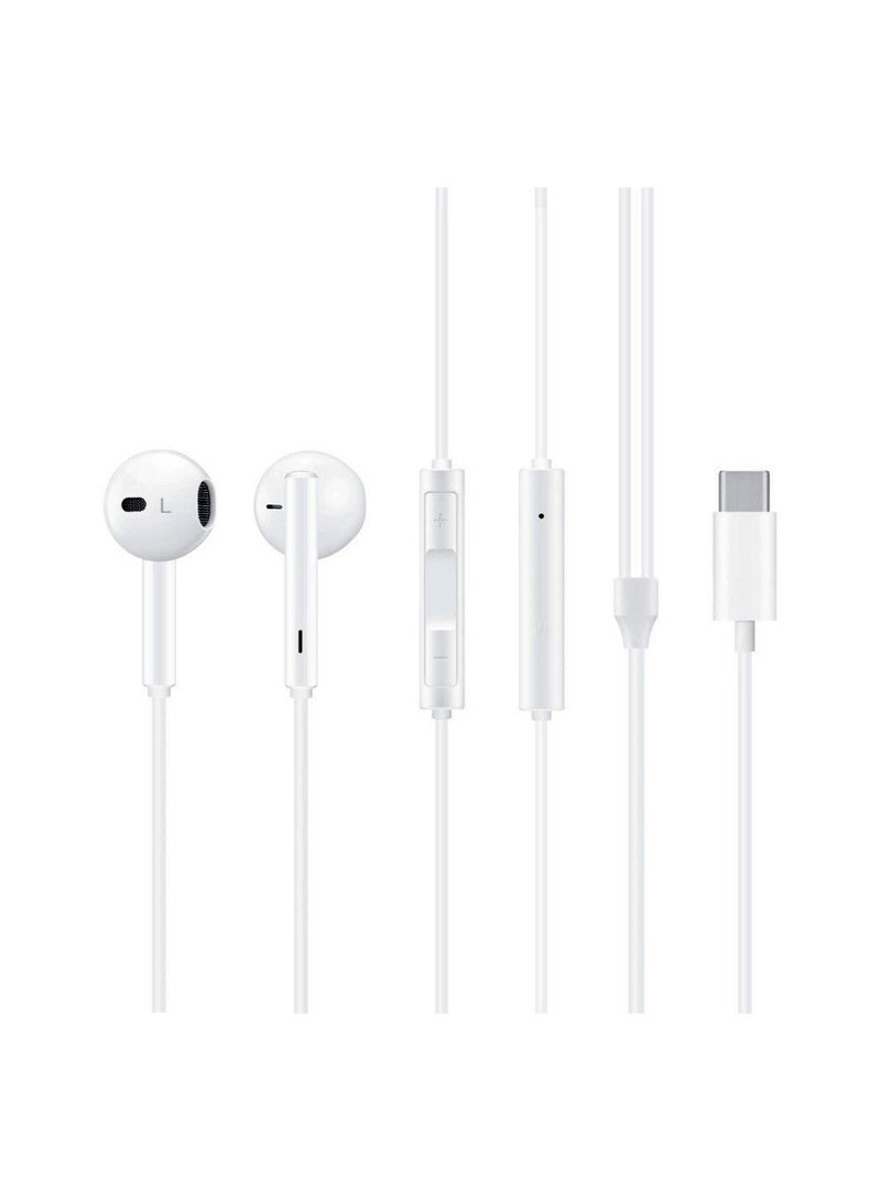 HUAWEI CM33 Type-C Wired In-Ear Headphones With Mic White - Image 4