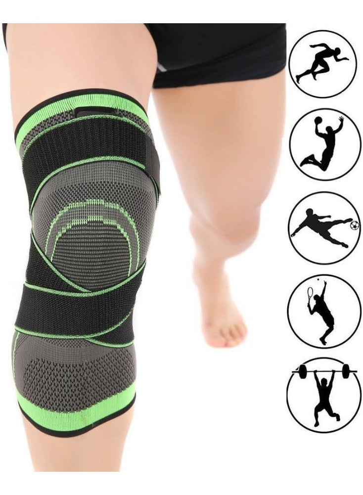 UBEdge Adjustable Knee Support Brace – Compression Knee Protector Nylon Strap Sleeve for Sports, Pain Relief & Injury Recovery - Image 2