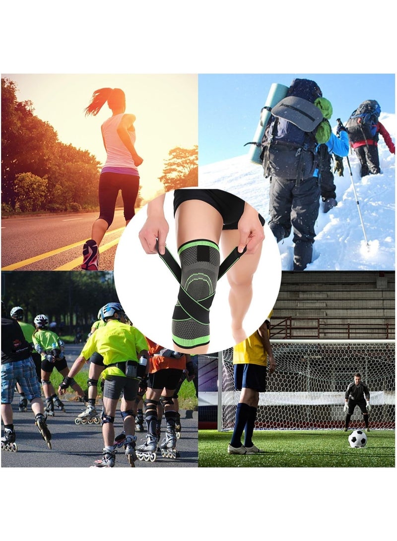 UBEdge Adjustable Knee Support Brace – Compression Knee Protector Nylon Strap Sleeve for Sports, Pain Relief & Injury Recovery - Image 3