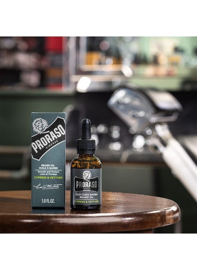 proraso - Beard Oil - Cypress and Vetyver, 1 Fl Oz - Image 1