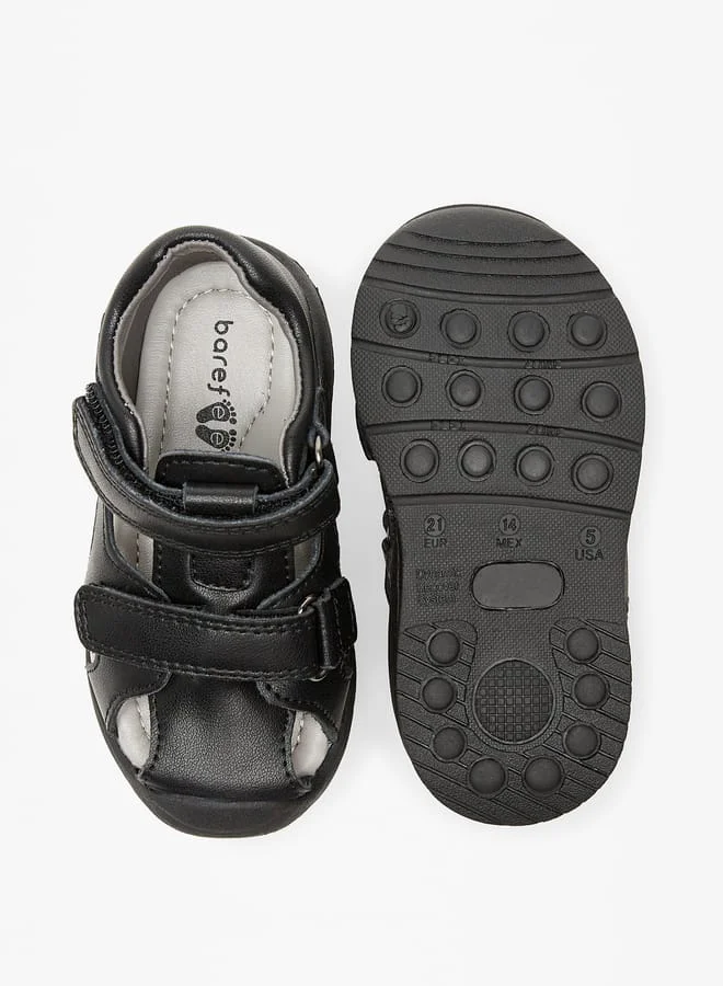 Barefeet Solid Fisherman Sandals with Hook and Loop Closure