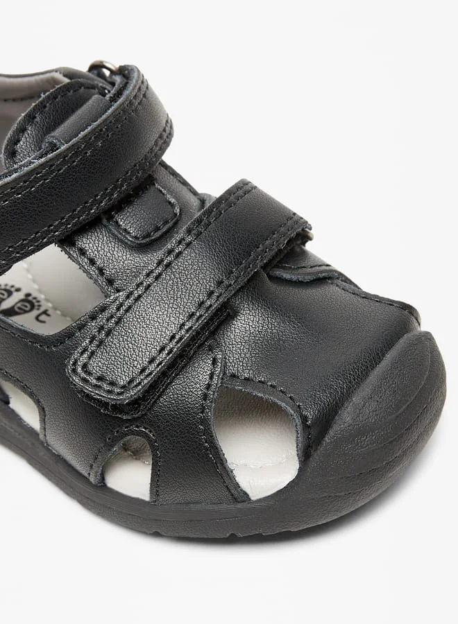 Barefeet Solid Fisherman Sandals with Hook and Loop Closure
