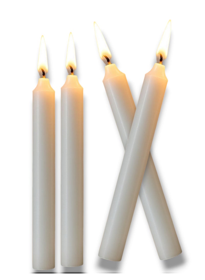 VENDIX Candles 4pcs Unscented Straight 25Cm Tall Dinner Table Candles Ideal for Birthday Christmas Wedding Party Decoration  - Image 1