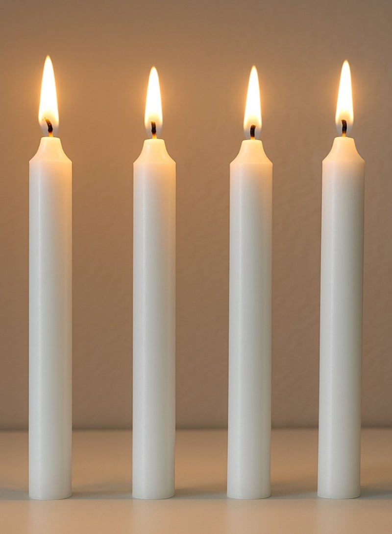 VENDIX Candles 4pcs Unscented Straight 25Cm Tall Dinner Table Candles Ideal for Birthday Christmas Wedding Party Decoration  - Image 3