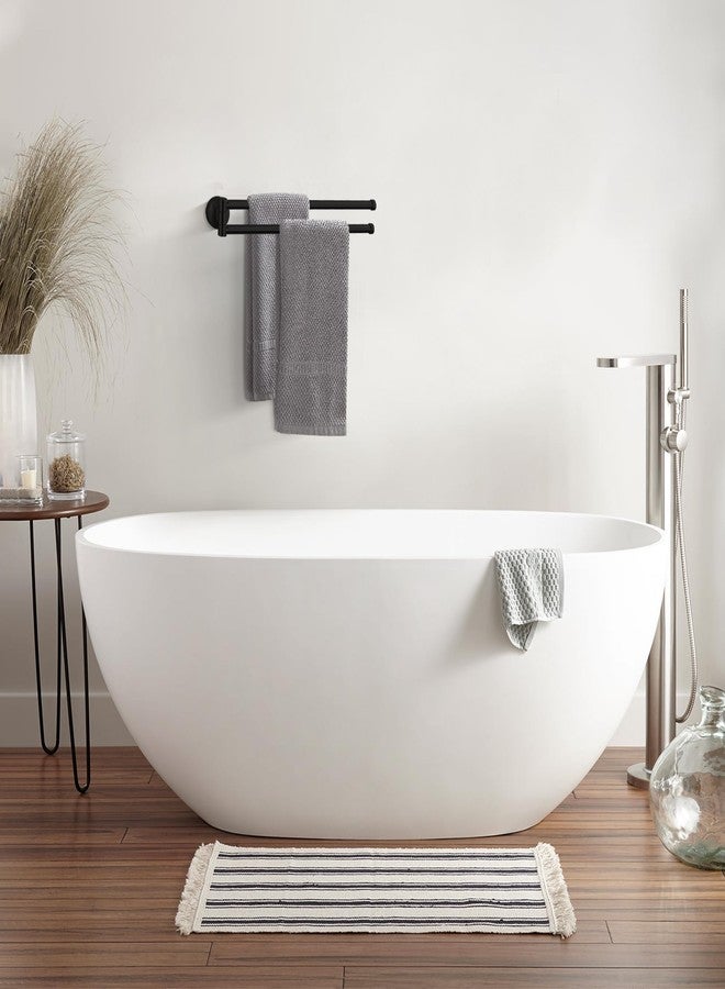 BGL Swivel Towel Bar for Bathroom Matte Black,Swing Out Double Towel Bar 2-Arm Kitchen Wall Mounted Towel Hanger Holder for Bathroom Organizer - Image 2