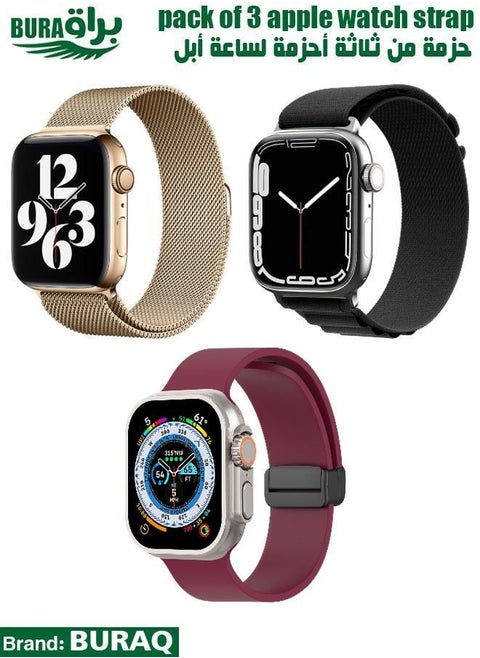 Apple Watch Band Strap For Apple Watch Ultra 2/Ultra 49mm, Series 10 46mm, 9/8/7 45mm, SE2/SE/6/5/4 44mm, 3/2/1 42mm