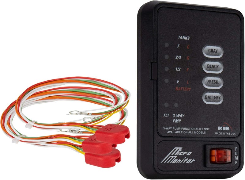 RecPro RV Tank Sensor Monitor Panel M21 | KIB Replacement | Panel Only | Fresh Water or Holding Tank Level Sensor (Black) - Image 1