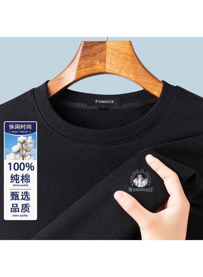 Fomoce men's Fleece Hoodie - Casual, Warm & Comfortable Knit Long Sleeve Pullover - Image 2