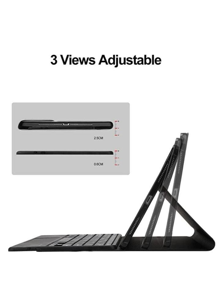 Generic iPad 10th Generation Keyboard Case with Trackpad (10.9 inch 2022 Release), Wireless Detachable Rechargeable Multi-touch Keyboard, Smart Folio Protective Cover with Pencil Holder  - Image 4