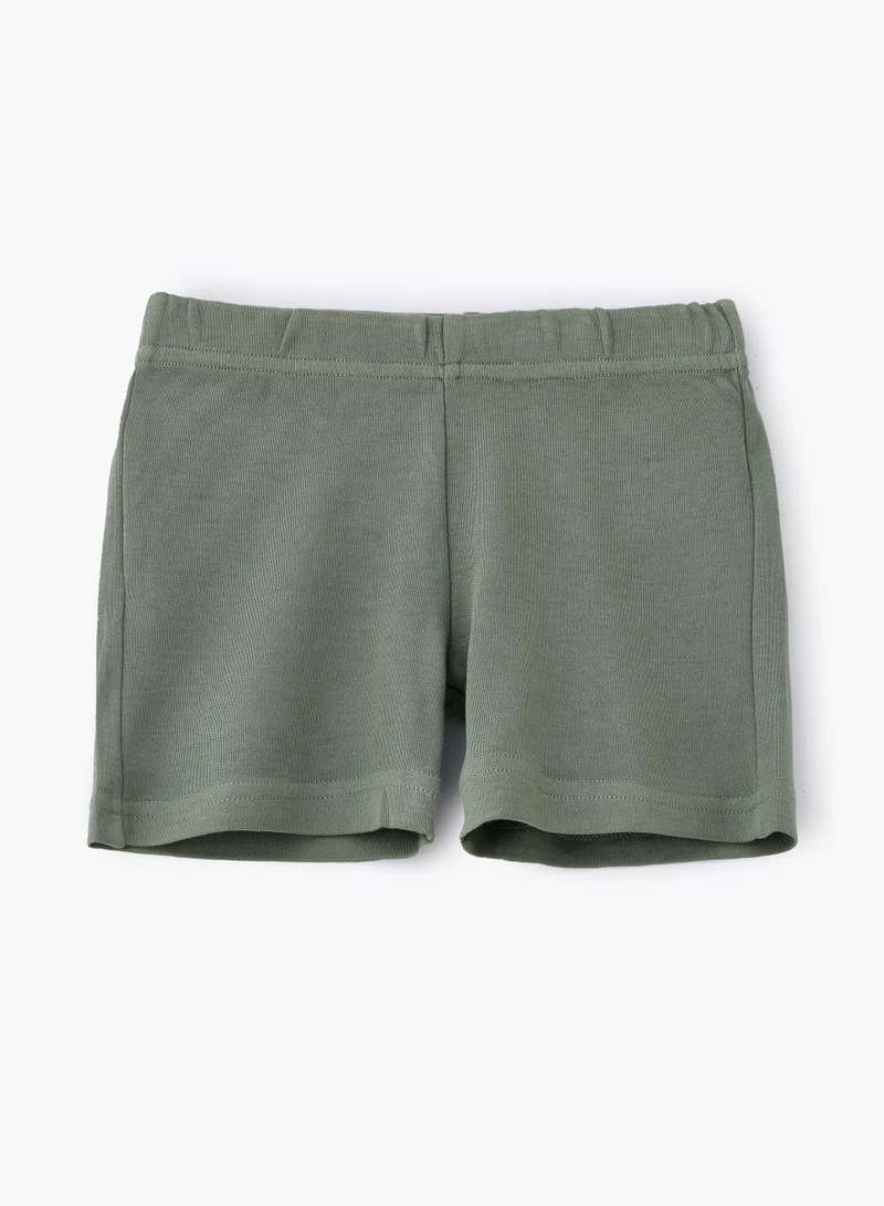 JAM Boys' Solid Green Cotton Shorts