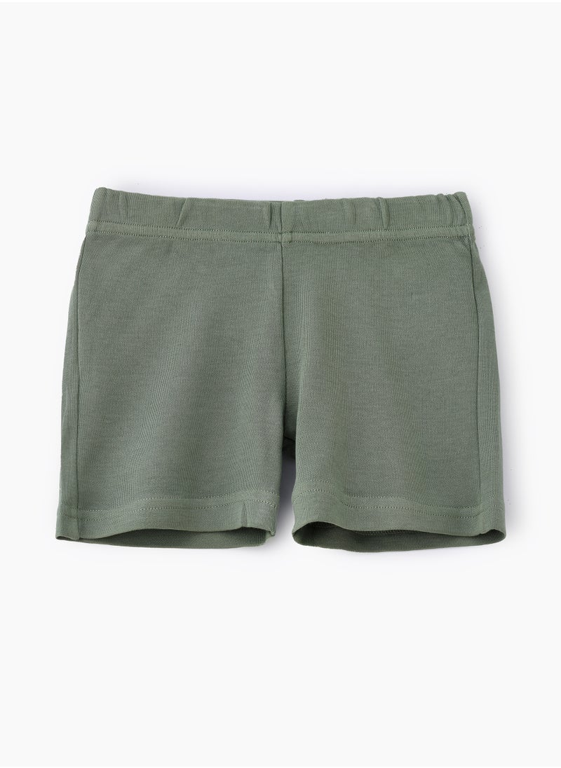JAM Boys' Solid Green Cotton Shorts  - Image 4