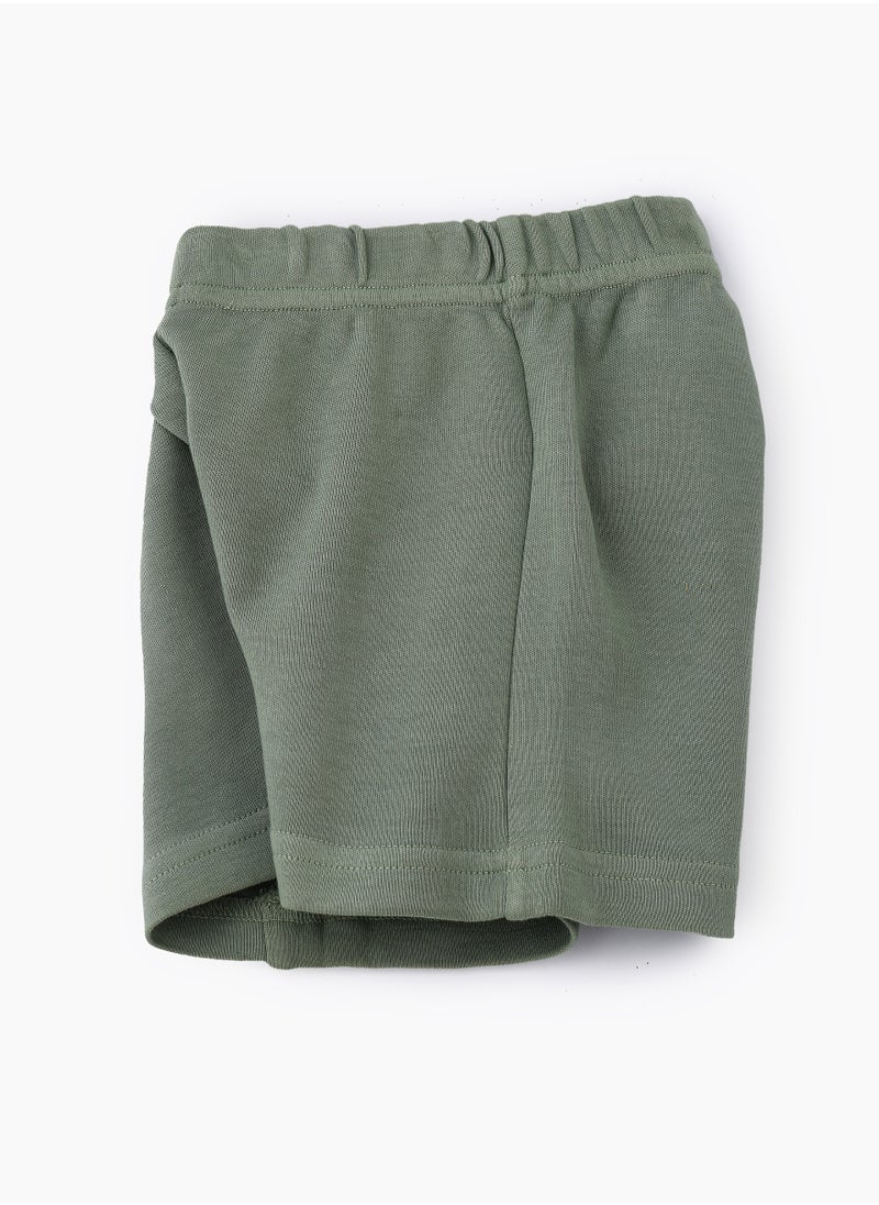 JAM Boys' Solid Green Cotton Shorts  - Image 3