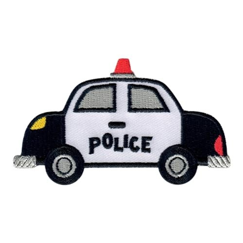 PatchMommy Police Car Patch, Iron On/Sew On - Appliques for Kids Children - Image 1
