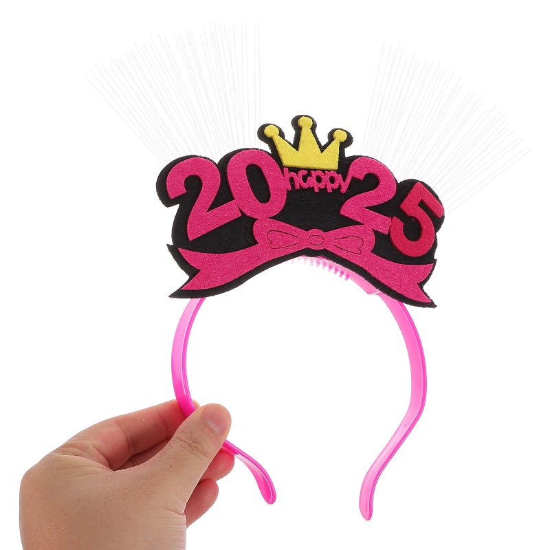 Light Up New Year Headband for Kids and Adults Happy New Year Party Accessory Glowing 2025 Headband for New Year's Eve New Year Hairband Festival Headband Decoration - Image 5