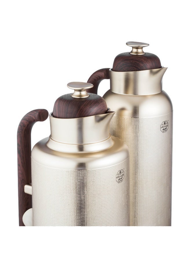 Alsaif ✨ Sandra Gold & Wood Thermos Set – by Alsaif | Warm Elegance in Every Detail ✨ - Image 3