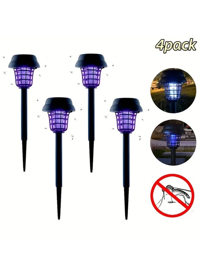 4 قطع مصائد البعوض الشمسية في الهواء الطلق، أداة اصطياد الحشرات تعمل بالطاقة الشمسية، ضوء العشب، مقاوم للماء IP65 - Image 2