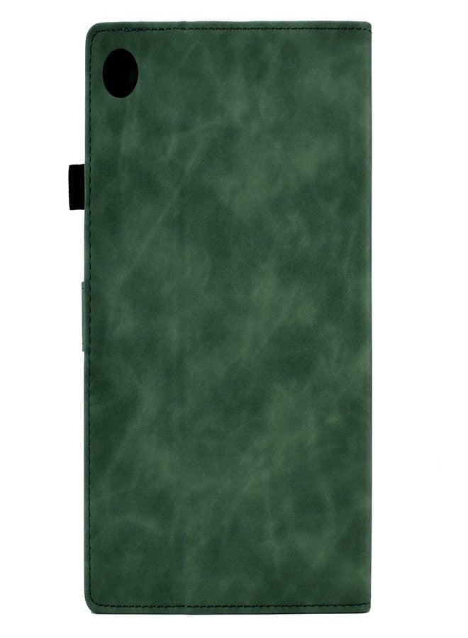 FUNUT Case for Samsung Galaxy Tab A9+/A9 Plus 11 Inch 2024 2023 (SM-X210/X216/X218), PU Leather Cover Embossed Flower Multi-Angle Stand with Auto Wake/Sleep Case for Galaxy Tab A9 Plus Tablet,Green - Image 5