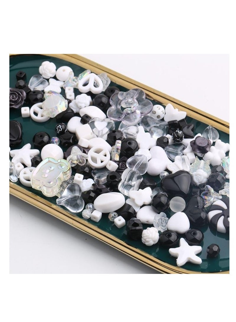 سيوسي 90 ~ 150 خرز أكريليك لصنع المجوهرات، خرز ملون متنوع، خرز جمالي لطيف كاواي لصنع الأساور، خرز فراشة الزهور، قلادات بالجملة، سلاسل هواتف محمولة ذاتية الصنع، ثلاثة ألوان - Image 2