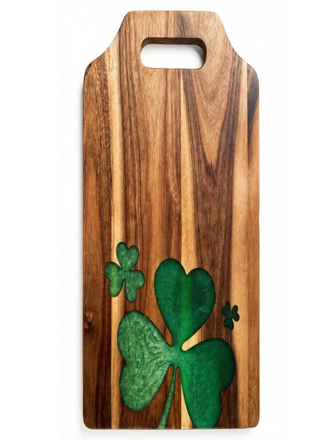 إنو بيتا لوح تقطيع من خشب الأكاسيا من Irish Gifts، مع صينية فريدة من نوعها مصنوعة من راتنج الإيبوكسي بنمط إيرلندي، مثالي لتحضير وتقديم وجبات الطعام في المطبخ، لوح متعدد الاستخدامات للجبن واللحوم الباردة، مناسب للحوم والخضراوات، 15 × 9.6 بوصة - Image 1