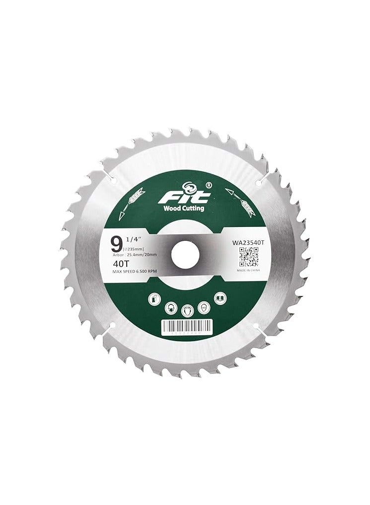 فيت شفرة منشار دائرية 9.25 بوصة، سُمك 2.8 مم، مقاس ثقب 20–25.4 مم، من FIT – موديل WA23540T