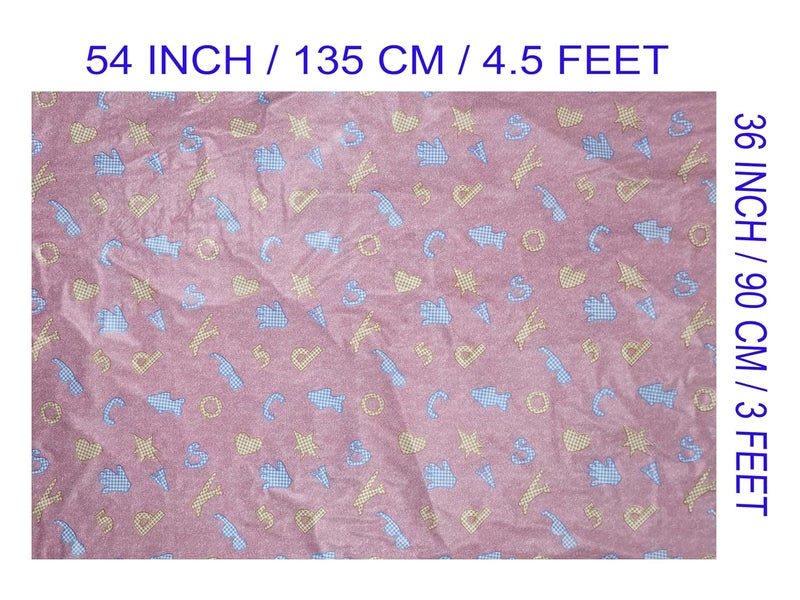 Ecosoft Baby Plastic Sheet | Baby Bed Protector | 0-18 Months | 90 x 135 cm (Cartoon Blue & ABCD Pink) - Image 2
