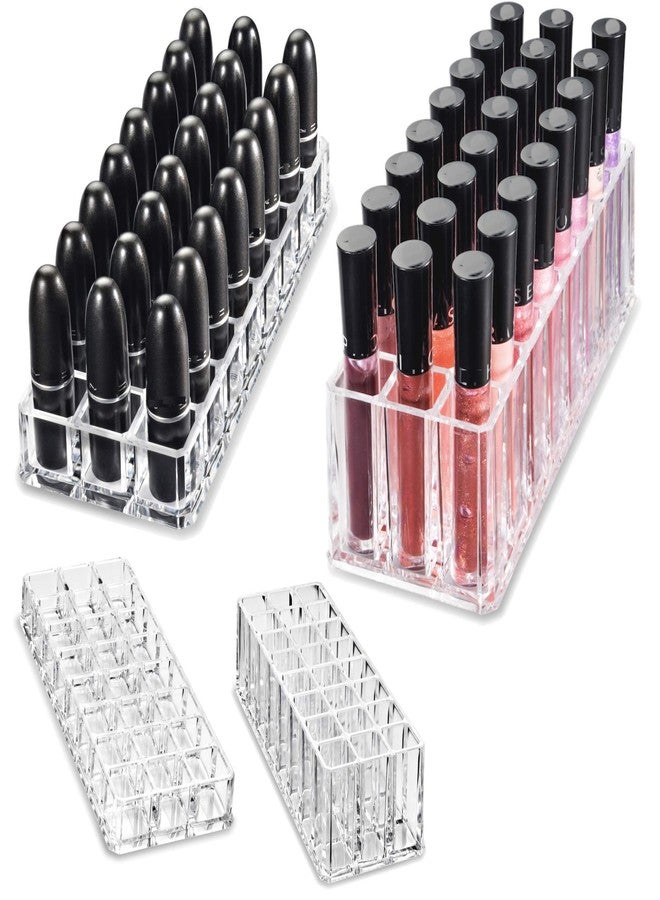 BY ALEGORY byAlegory Acrylic Lipstick & Acrylic Lip Gloss Organizer 48 Space Beauty Cosmetic Storage - Clear - Image 1