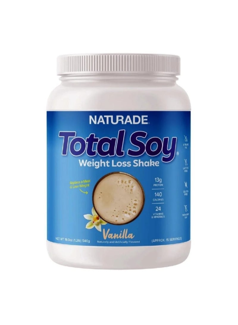 ناتورادي مخفوق الصويا الكامل لإنقاص الوزن بالفانيليا 1.2 رطل (540 جم) - Image 1
