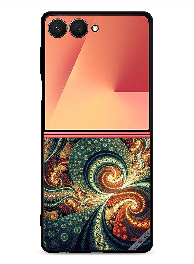 Covernex Samsung Galaxy Z Flip7 Protective Case Cover Mandala Vintage Pattern - Image 1