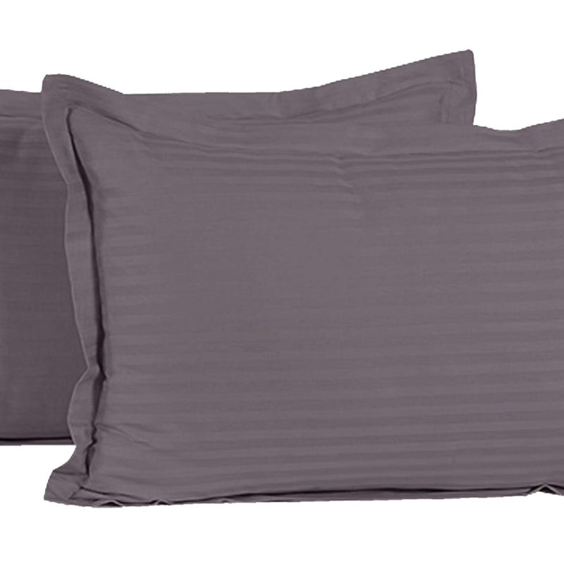 Kuber Industries Cotton Luxurious Striped 2 Pieces Pillow Cover 25"x17" (Grey), CTKTC13945 - Image 3