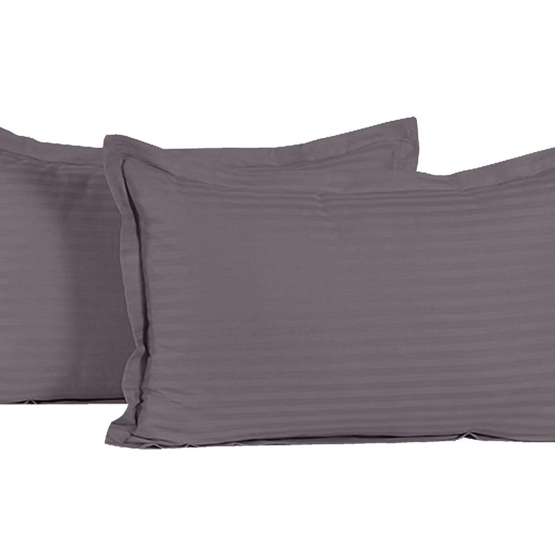 Kuber Industries Cotton Luxurious Striped 2 Pieces Pillow Cover 25"x17" (Grey), CTKTC13945 - Image 1