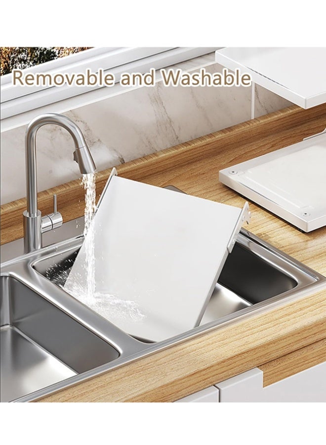 بلومنغ تايم تخزين أواني الطهي من 3 طبقات + تخزين غطاء وعاء من 3 طبقات ، رف تخزين 2 في 1 ، رف تخزين أواني الطهي متعدد الطبقات ، مع صينية تقطير المياه ، قابل لضبط الارتفاع (أبيض) - Image 5