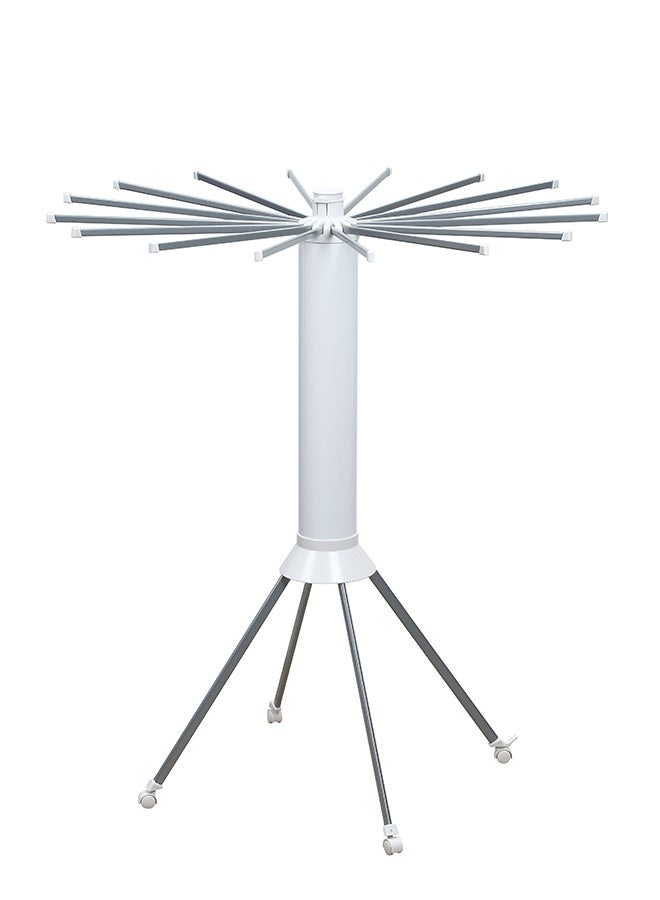 LAWAZIM Single Layer Rotating Octopus Clothes Drying Rack - 112x112x121cm - Tripod Clothes Drying Rack with Wheels, 360° Rotation, and 16 Expandable Drying Rods - for Indoor & Outdoor Laundry Drying - Image 3