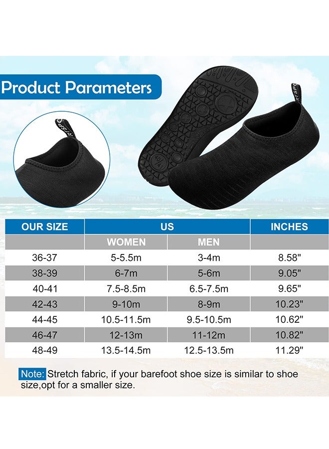 Water Shoes for Women Men, Outdoor Beach Shoes Swimming Aqua Socks Quick-Dry Snorkeling Shoes Surfing Yoga Pool Exercise Water Shoes Size 40-41 - Image 2