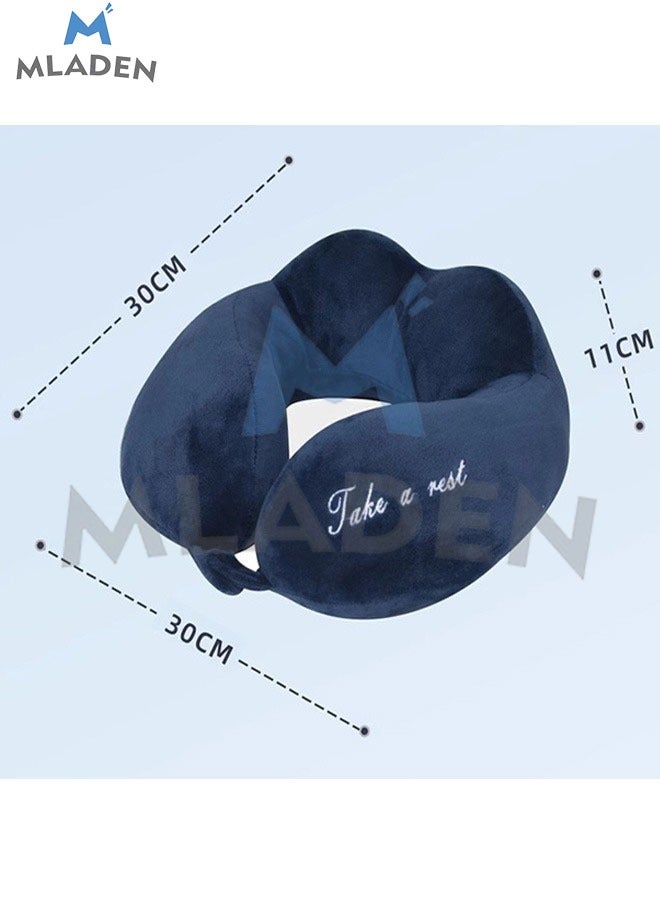 MLADEN Neck Pillow Memory Foam Travel Pillow with 360-Degree Head Support Comfortable and Lightweight Ideal for Sleeping on Airplane Car Train Bus and Home Use - Image 2