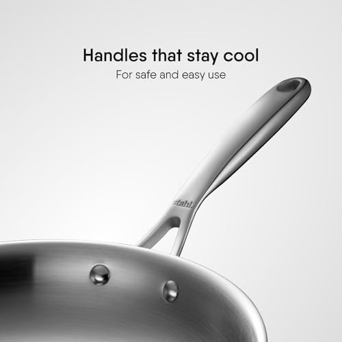 Stahl Artisan Triply 1.5 L, 22 cm Stainless Steel Fry Pan with Lid, Induction & Gas Stove Compatible Frying Pan, Omelette Pan, Egg Pan - Image 4