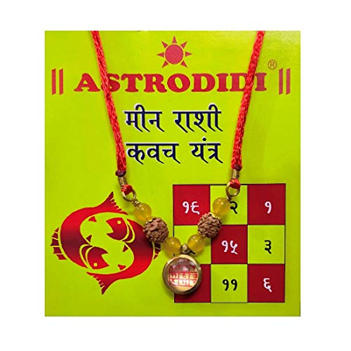 ASTRODIDI Meen Rashi Kavach Locket/Pisces Zodiac Sign Pendant Kawach - Image 1