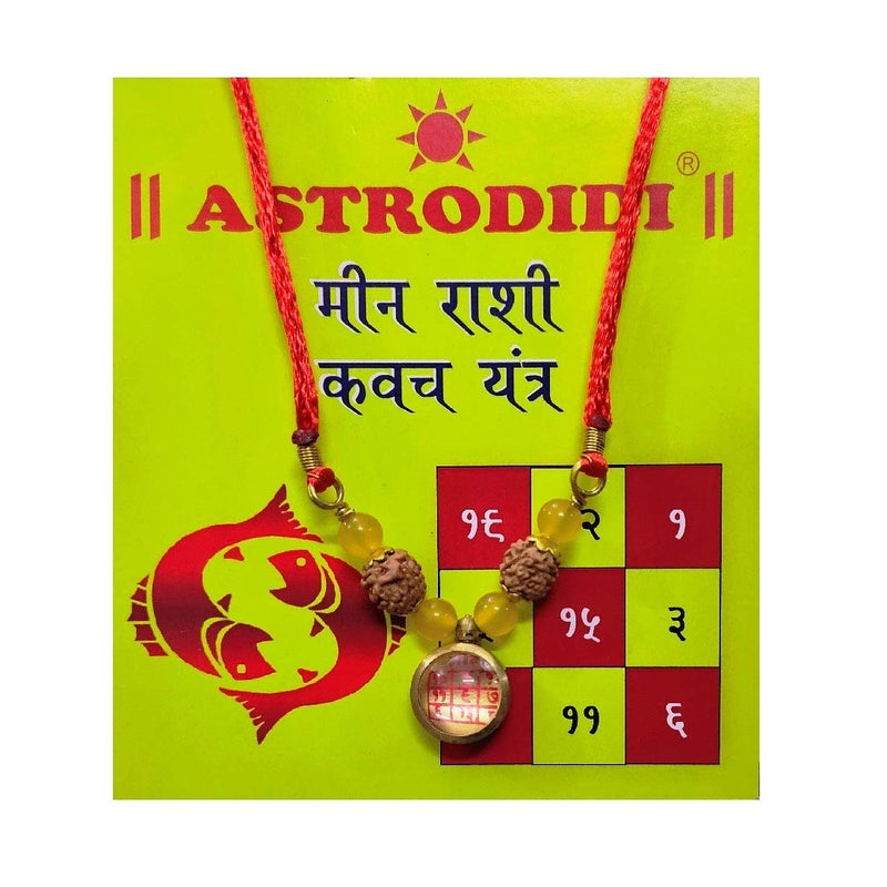 ASTRODIDI Meen Rashi Kavach Locket/Pisces Zodiac Sign Pendant Kawach - Image 5