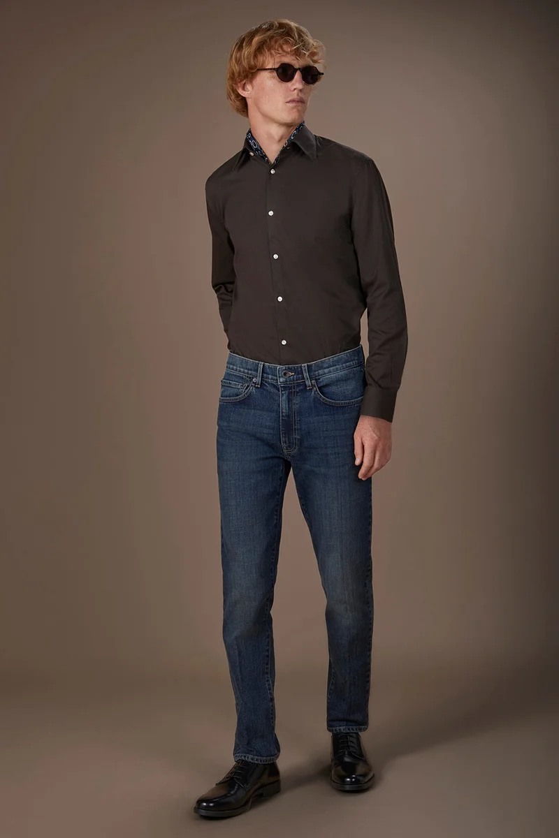 Doppelganger Blue Men's regular fit 5-pocket jeans - DK Denim for Men | Best Price UAE